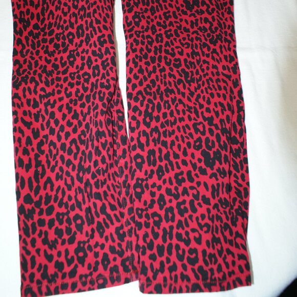 Guess Stretch Jeans Size 14 Very Flattering Red Leopard - Picture 4 of 16